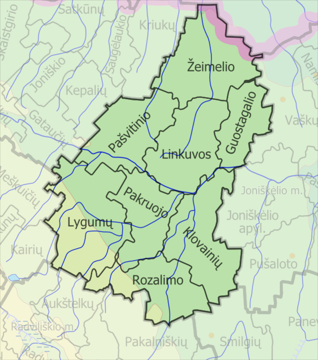 Пакруойское районное самоуправление на карте