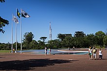 Flags in Iguazu National Park.