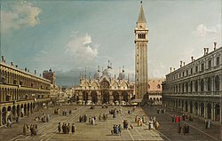 Trg sv. Marka s bazilikom (Canaletto, 1730)