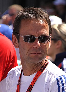 Pierre Houseaux als Nationaltrainer bei den ITU World Championship Series 2010 in Kitzbühel