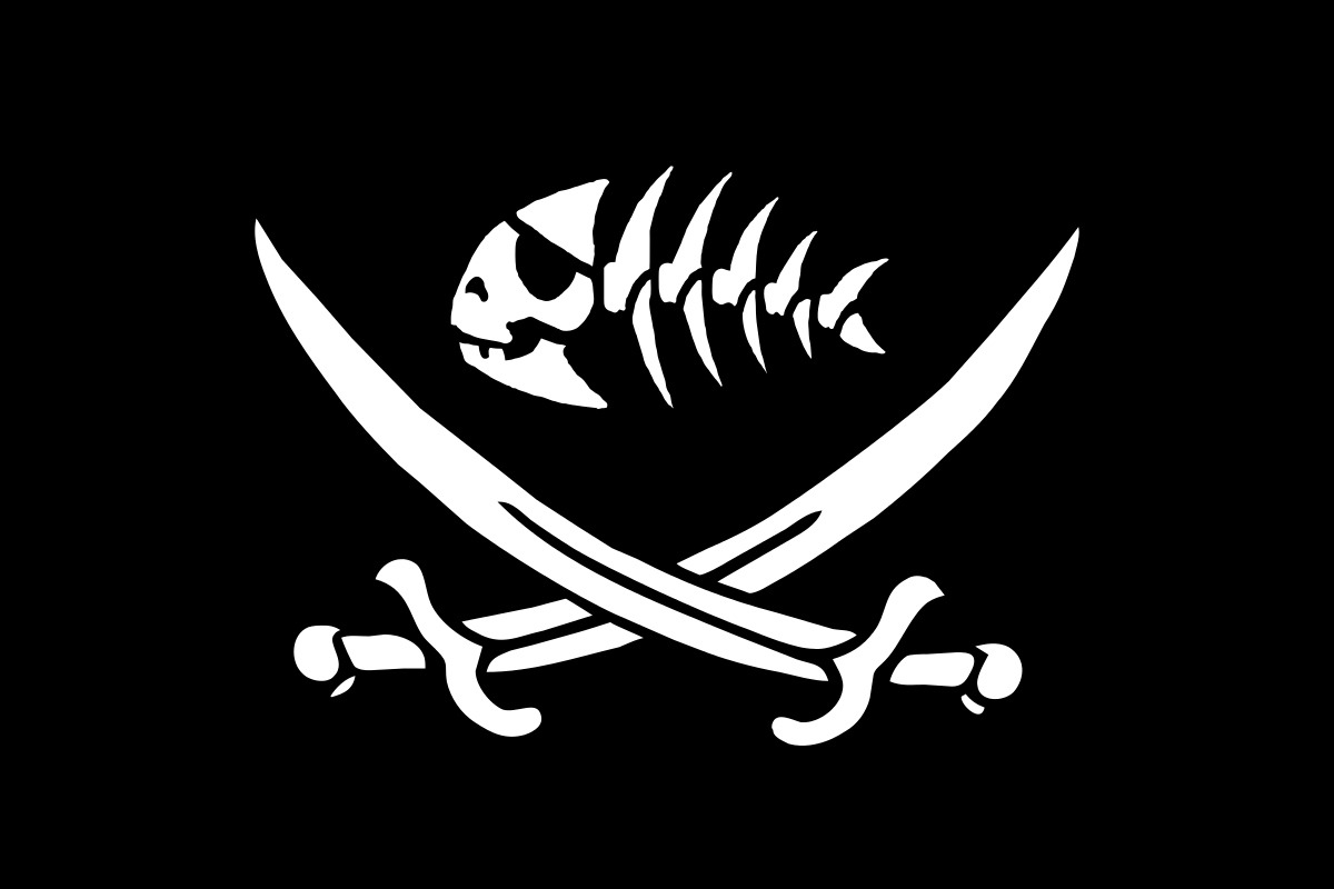 Download File Pirate Fish Flag With Swords Svg Wikimedia Commons