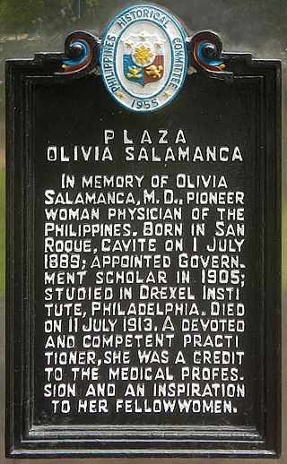 <span class="mw-page-title-main">Olivia Salamanca</span> Filipino physician