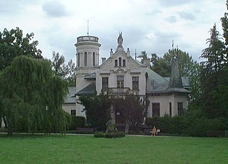 Oblęgorek Village in Świętokrzyskie, Poland