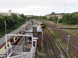 Pollokshields East railway station Railway station in Glasgow, Scotland