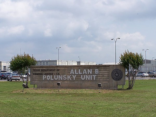 Allan B. Polunsky Unit houses the male death row prisoners sentenced by the U.S. state of Texas