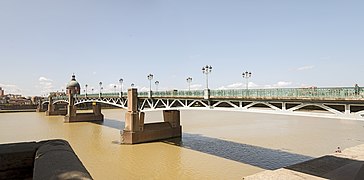 Le pont Saint-Pierre et la Garonne