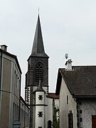 Le clocher de l'église Saint-Benoît.