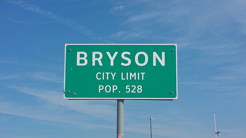 File:Population Sign of Bryson, TX.jpg