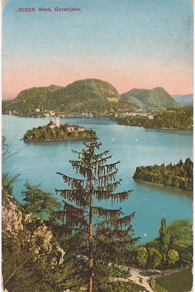 File:Postcard of Lake Bled 1910s.jpg
