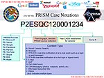 Slide showing PRISM case numbers