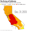 Ilustrasi kekeringan di California