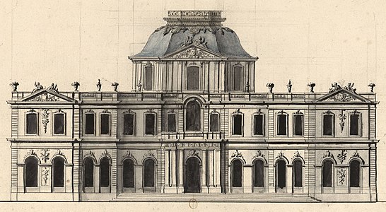 Замок-палац Компьєн, проєкт фасаду, 1729