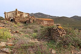 Mas Pils, former estate of the monastery of Sant Quirze de Colera in the area of Rabós, Spain (west view)