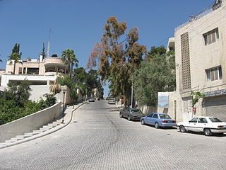 Rainbow Street public space in the historic area of Jabal Amman, near the center of downtown Amman, Jordan