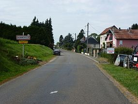 Renneville (Ardennes) city limit sign.JPG