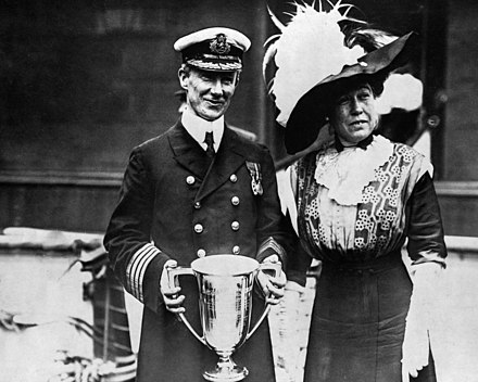 Margaret Brown along with awarded Arthur Rostron