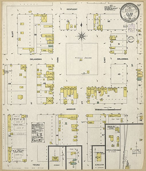 File:Sanborn Fire Insurance Map from Cleo, Major County, Oklahoma. LOC sanborn07041 001.jpg