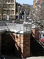 sanierte Nordseite der westlichen Rampe der Stühlingerbrücke in Freiburg