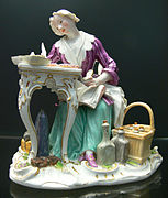 Figurine en porcelaine, 1772, manufacture de Meissen.