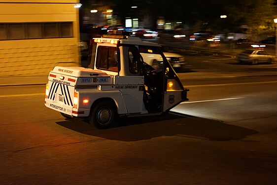 Parking enforcement police interceptor in Seattle