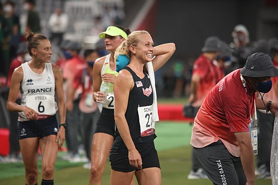 Marie Oteiza aux Jeux olympiques d'été de 2020.