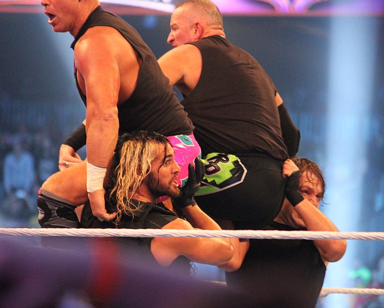 File:Shield's double Triple Powerbomb at WM30.jpg