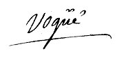 signature de Cérice de Vogüé