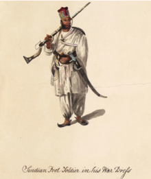 A Sindhi Muslim Sindian Foot Soldier in his War Dress.png