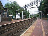 The station platforms.