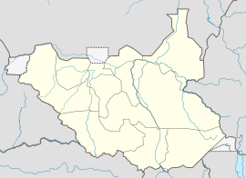 Juba na karti Južni Sudan