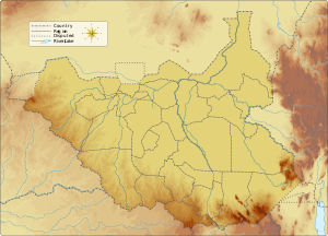 South Sudan topographic map.svg