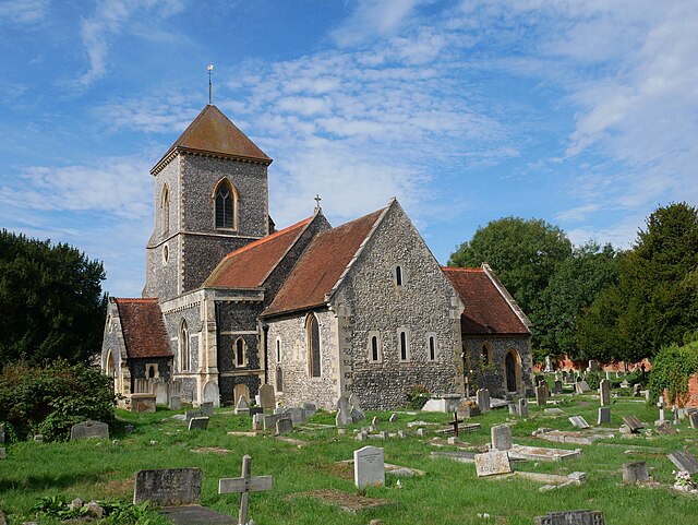 Southeast view of the Church of Saint Mary, Addington