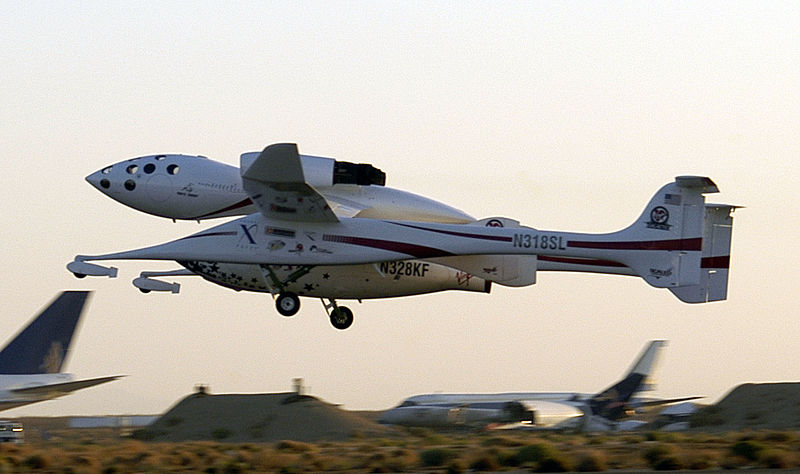 File:SpaceShipOne Takes Off photo D Ramey Logan.jpg