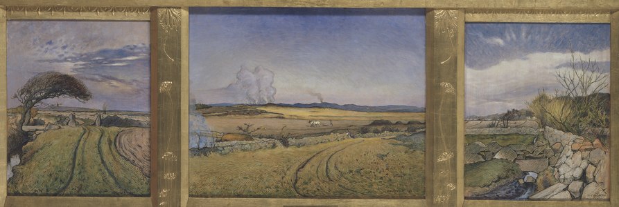 Forår i Halland. Tre malerier i ramme af kunstneren, 1894