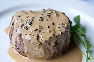 French steak au poivre