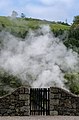 Image 724Stone fence around hot springs at Caldeiras das Furnas, São Miguel Island, Azores, Portugal