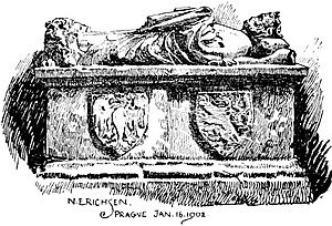 N. Erichsen. Prague Jan. 16. 1902. Tomb of Ottokar I.
