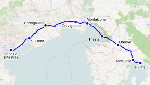 Strada Statale 14 mappa 1928