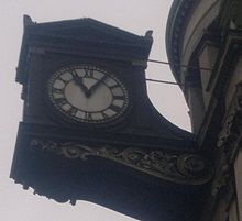 The King Edward VII Memorial Clock on the exterior of Streatham Library Streatham Library Clock.JPG