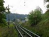 Standard and narrow gauge tracks converge to become a dual gauge track