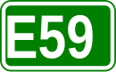 Sign of the European route 59