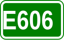 Sign of the European route 606