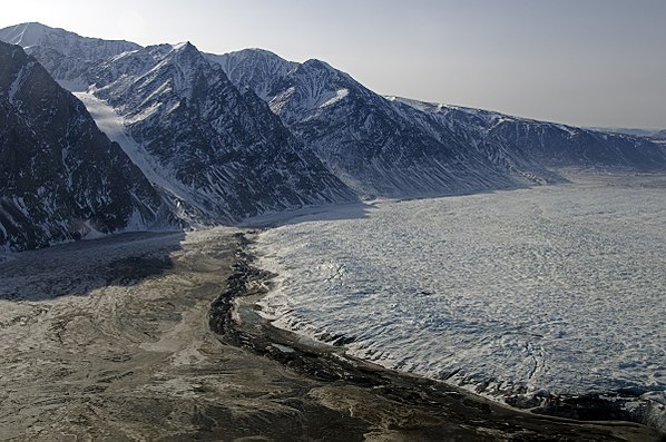 Terminal moraine of Wordie Glacier, Greenland