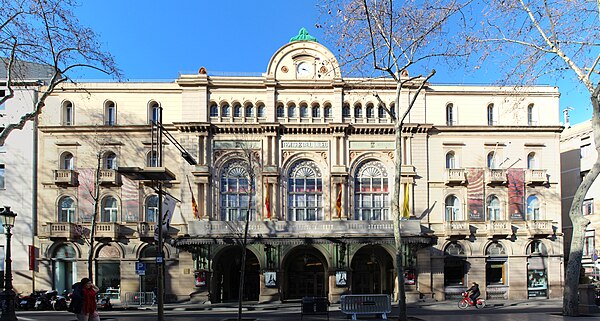 Liceu façade towards La Rambla