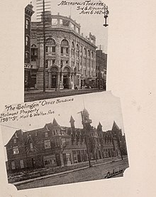 Metropolis Theatre, and an office building The Great north side, or, Borough of the Bronx, New York (1897) (14578663347).jpg