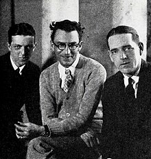 Hall at left in a still from The Heart of a Siren (1925), where he was the assistant director