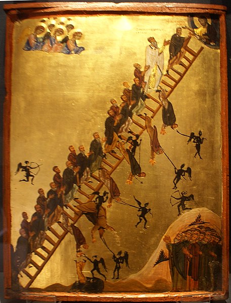 The Ladder of Divine Ascent is an important icon kept and exhibited at Saint Catherine's Monastery, Sinai, situated at the base of Mount Sinai in Egyp