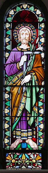 File:Thurles Cathedral East Transept Lower Windows Saint Joseph 2012 09 06.jpg