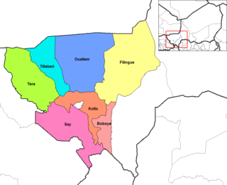 Departments of Tillaberi Tillaberi arrondissements.png