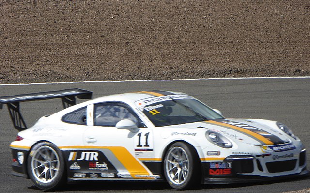 Ellinas, at the Knockhill round of the 2017 Porsche Carrera Cup Great Britain.